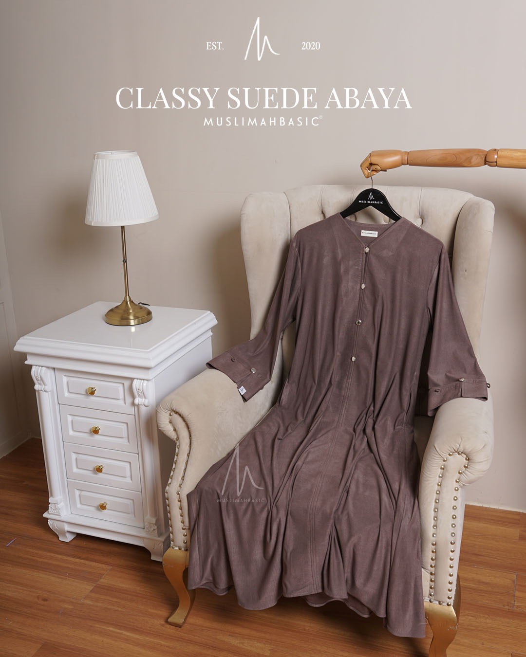 CLASSY SUEDE ABAYA