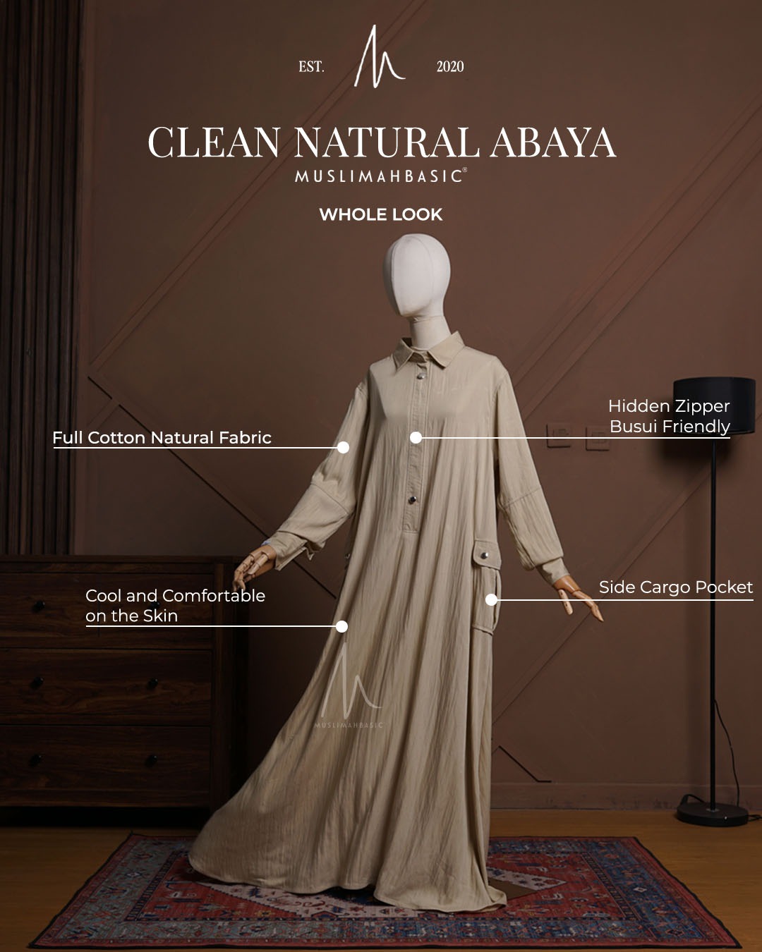 CLEAN NATURAL ABAYA