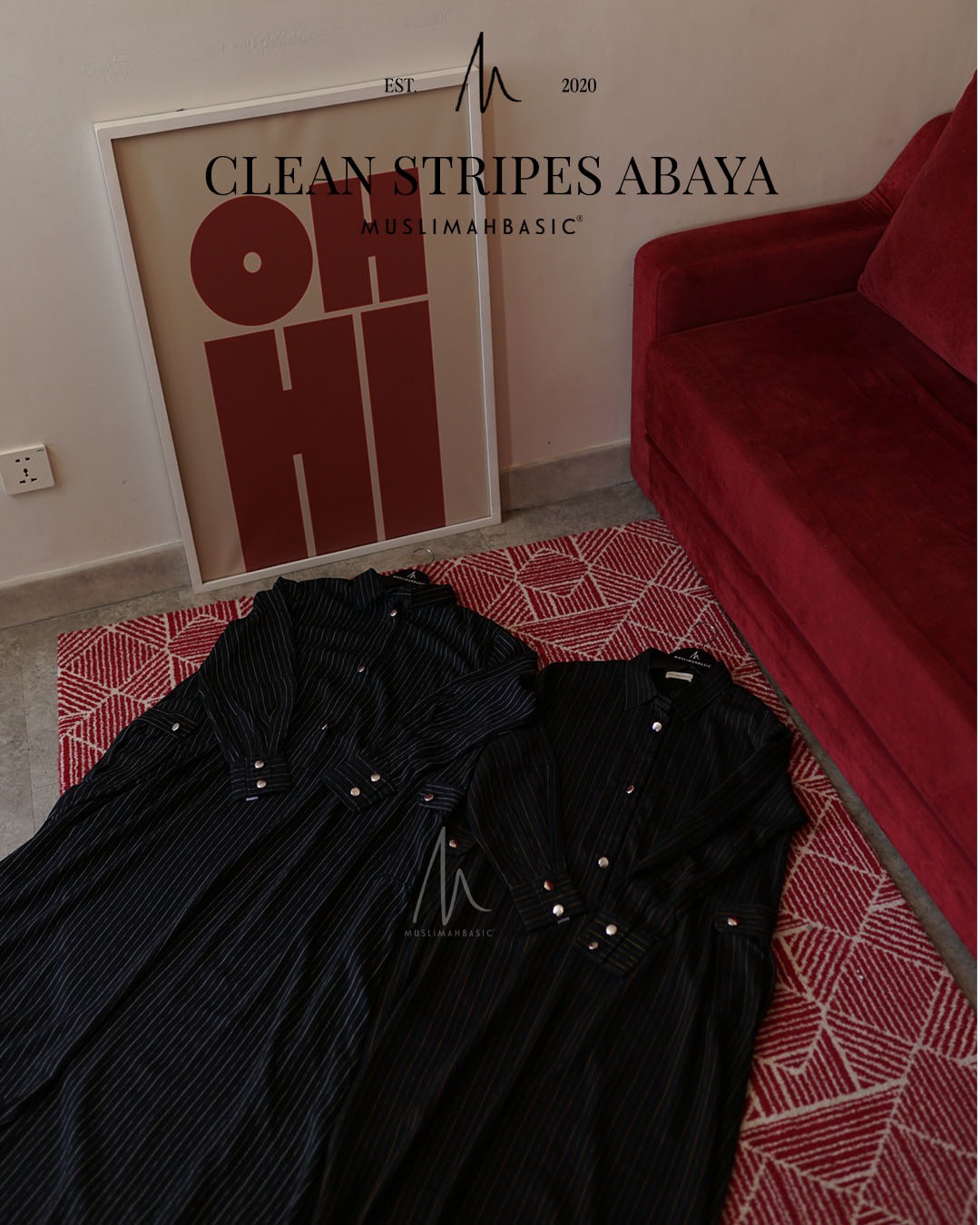 Clean Stripes Abaya