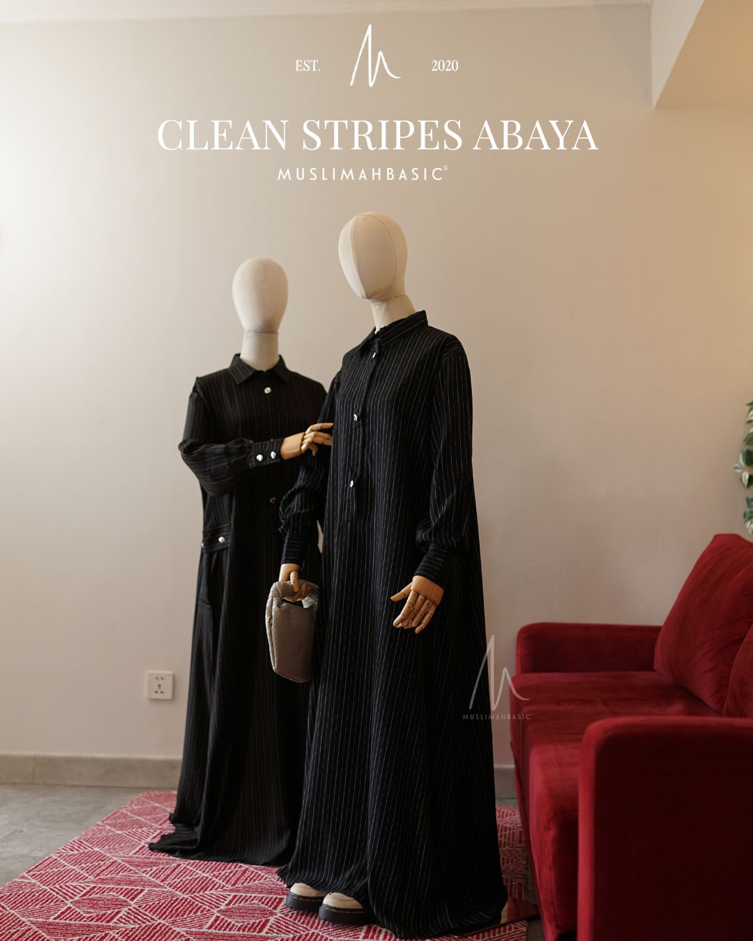 Clean Stripes Abaya