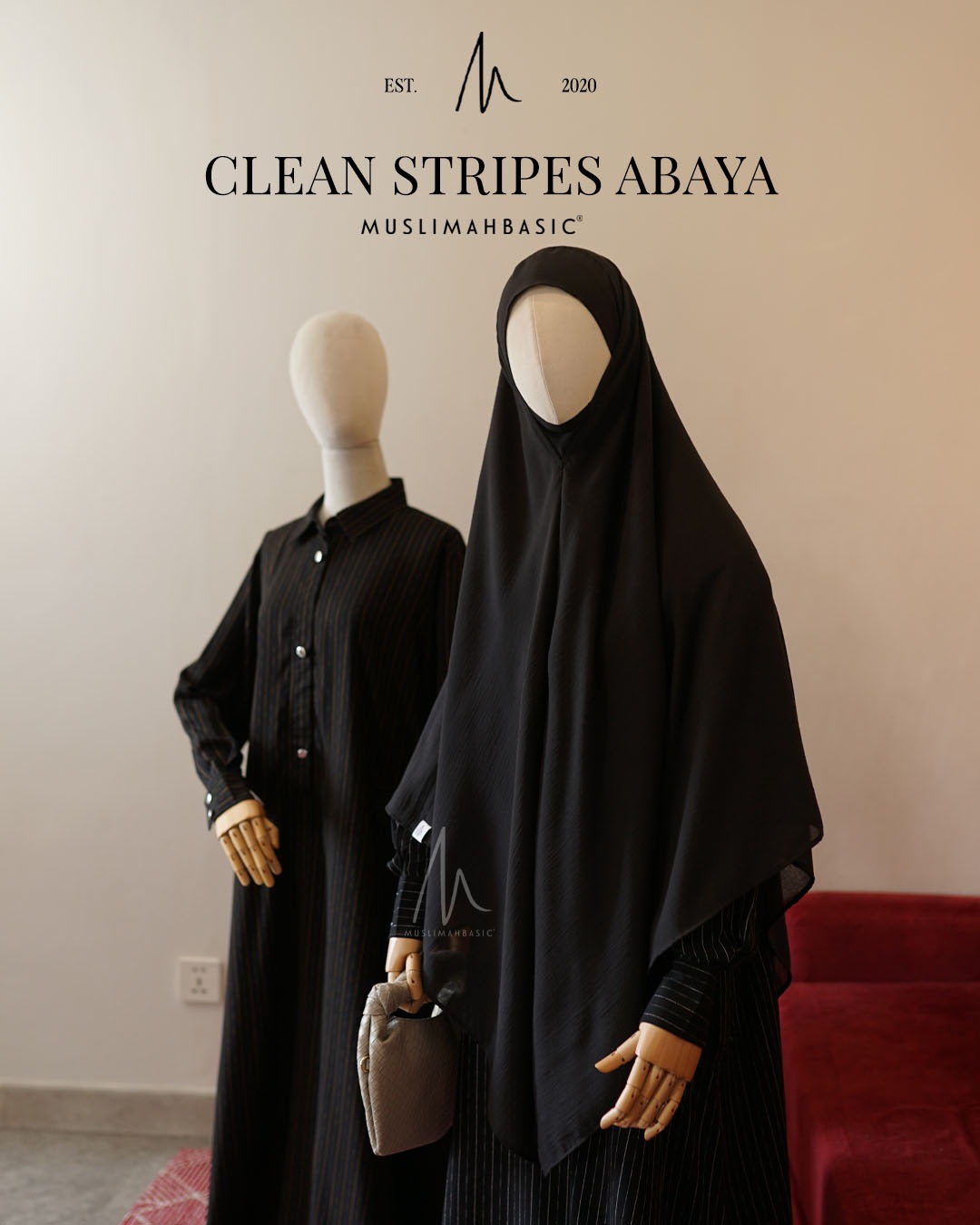 Clean Stripes Abaya