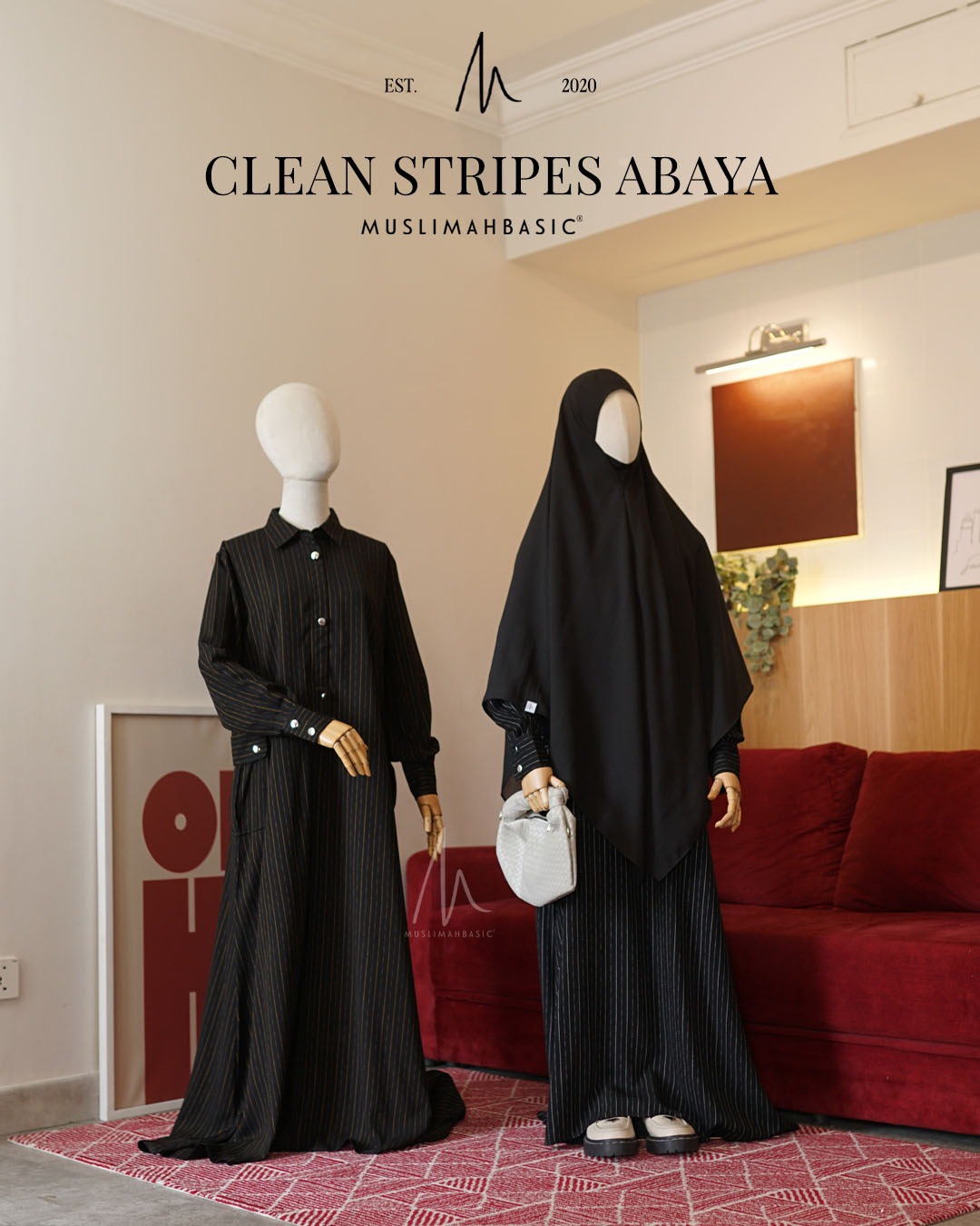 Clean Stripes Abaya