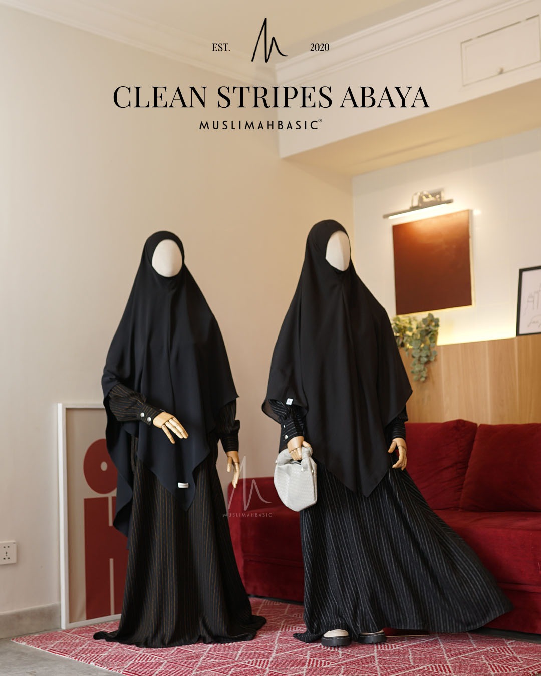 Clean Stripes Abaya