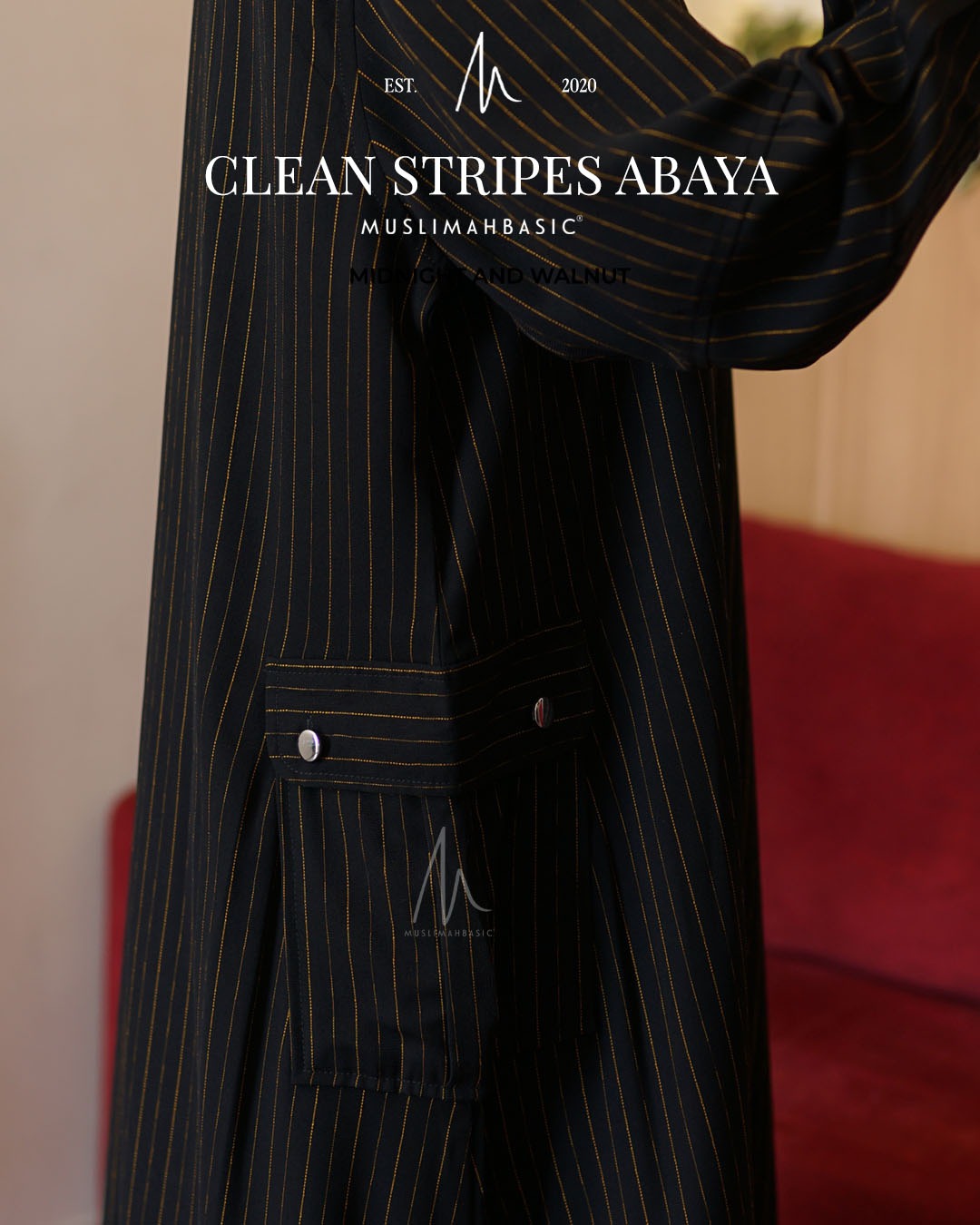 Clean Stripes Abaya