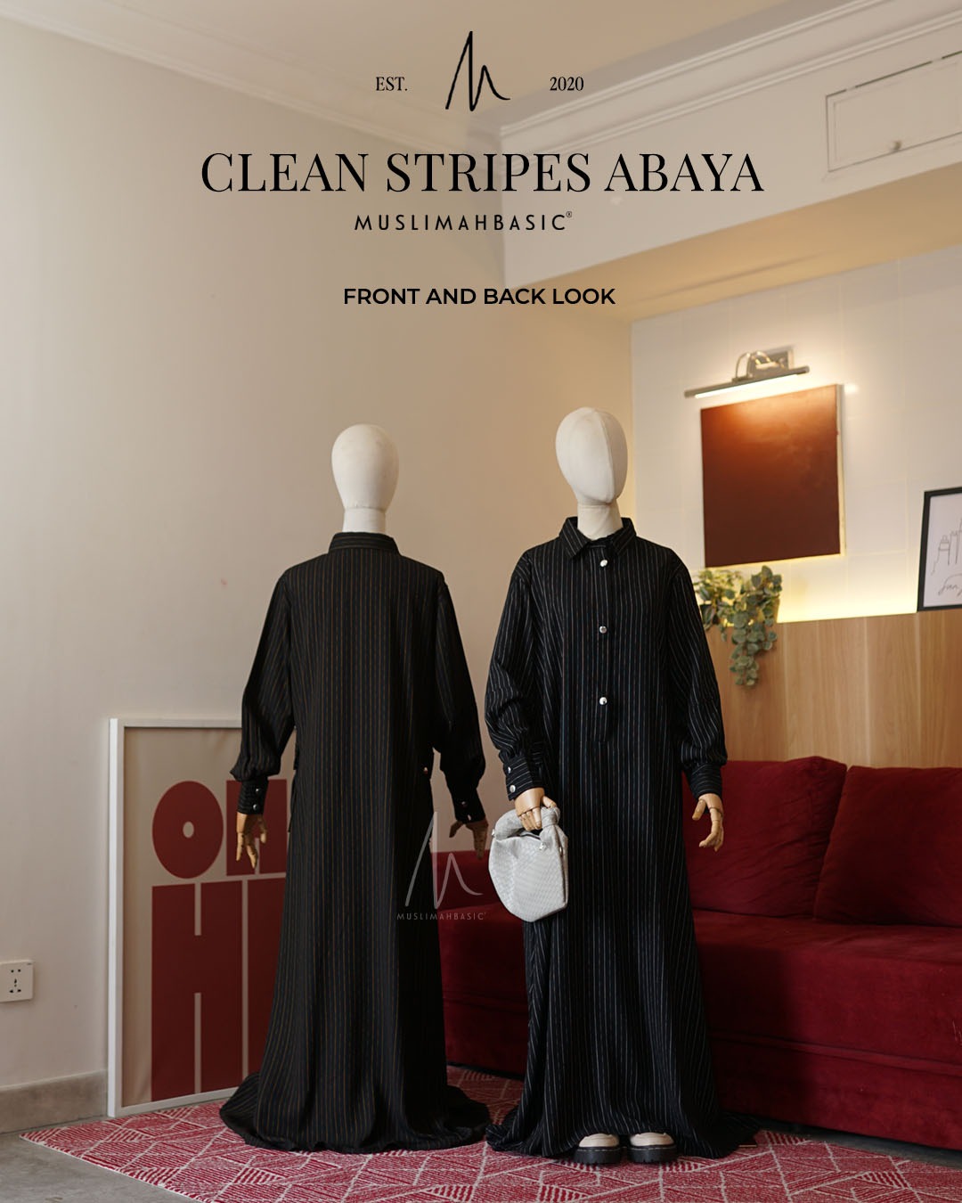 Clean Stripes Abaya