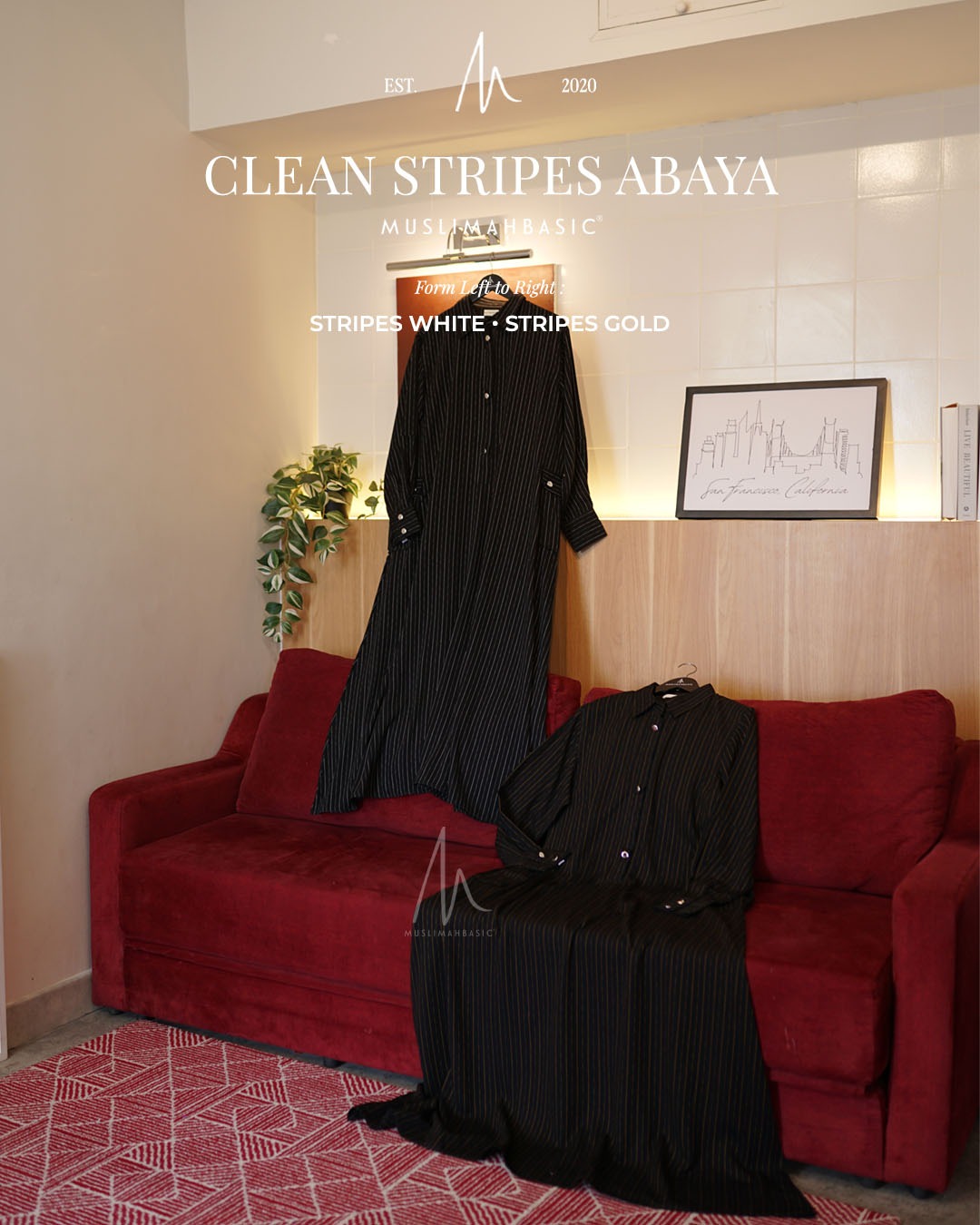 Clean Stripes Abaya