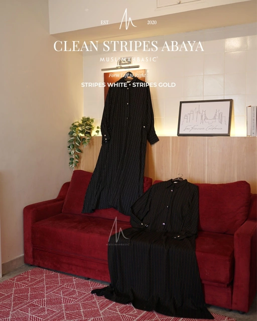 Clean Stripes Abaya