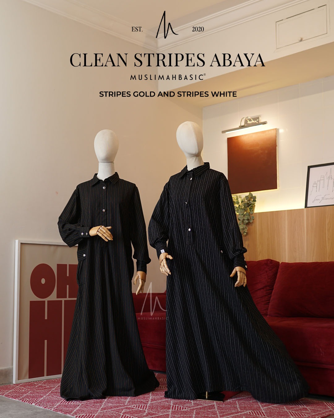 Clean Stripes Abaya