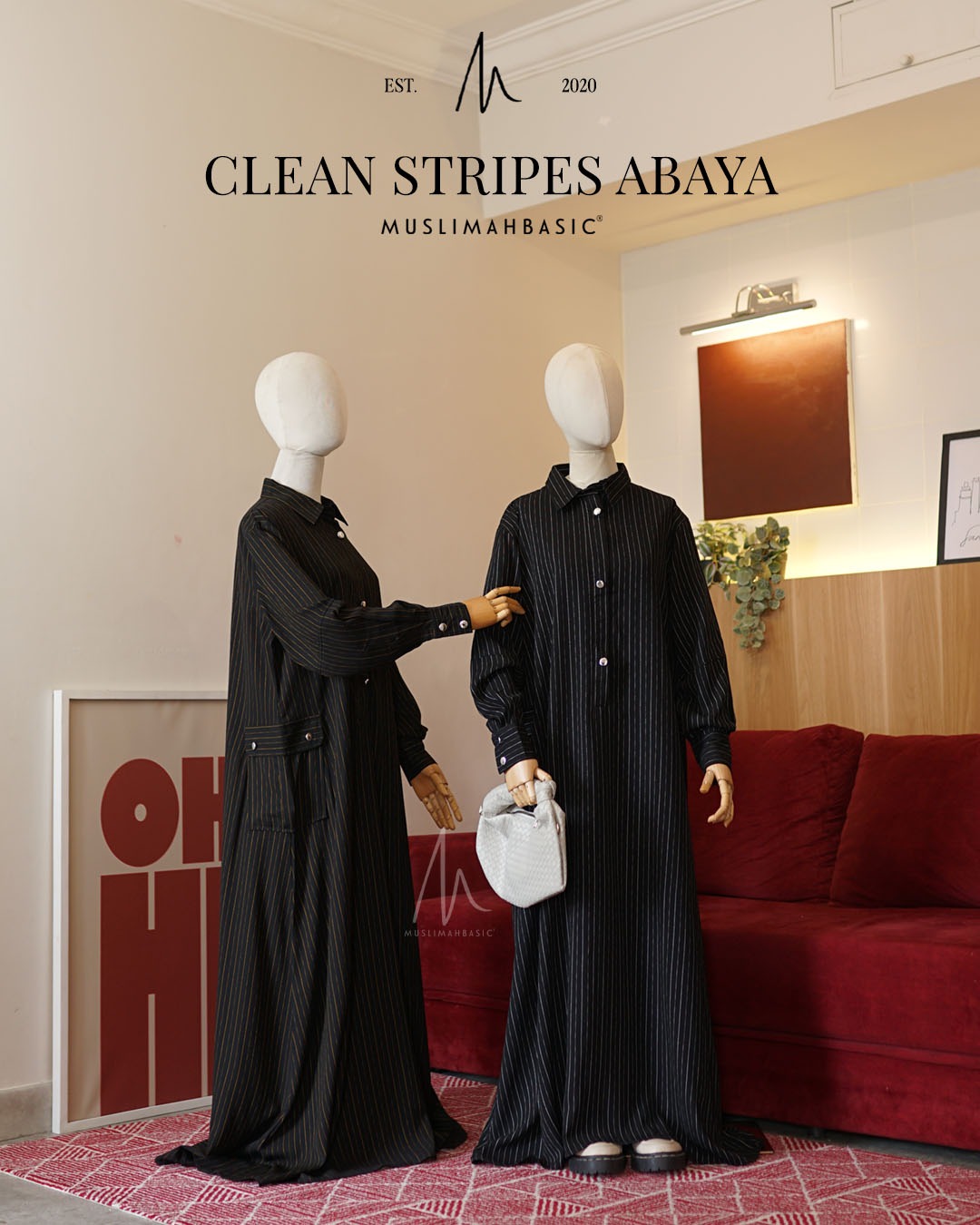 Clean Stripes Abaya