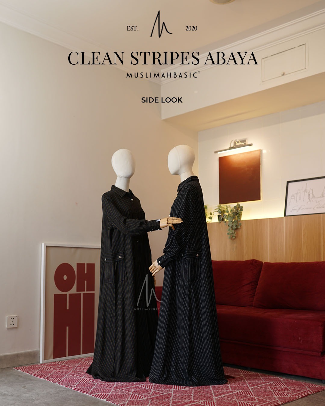 Clean Stripes Abaya