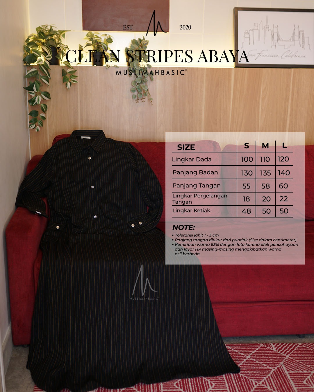 Clean Stripes Abaya