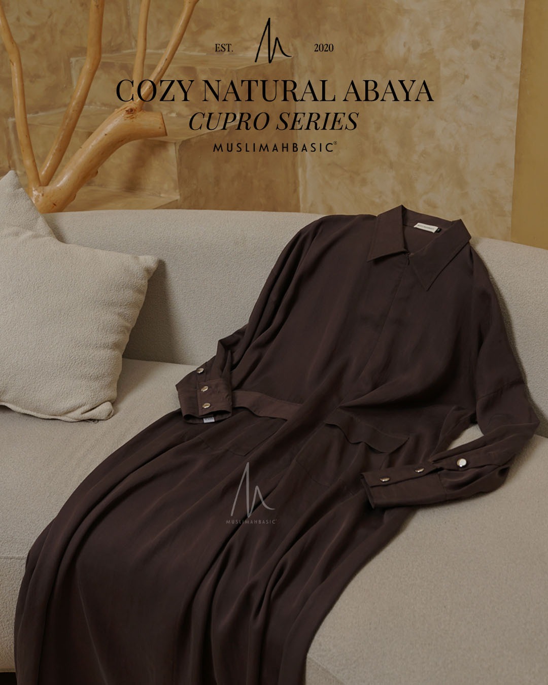  Cozy Natural Abaya Cupro Series