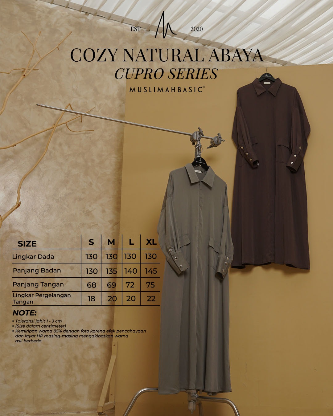  Cozy Natural Abaya Cupro Series