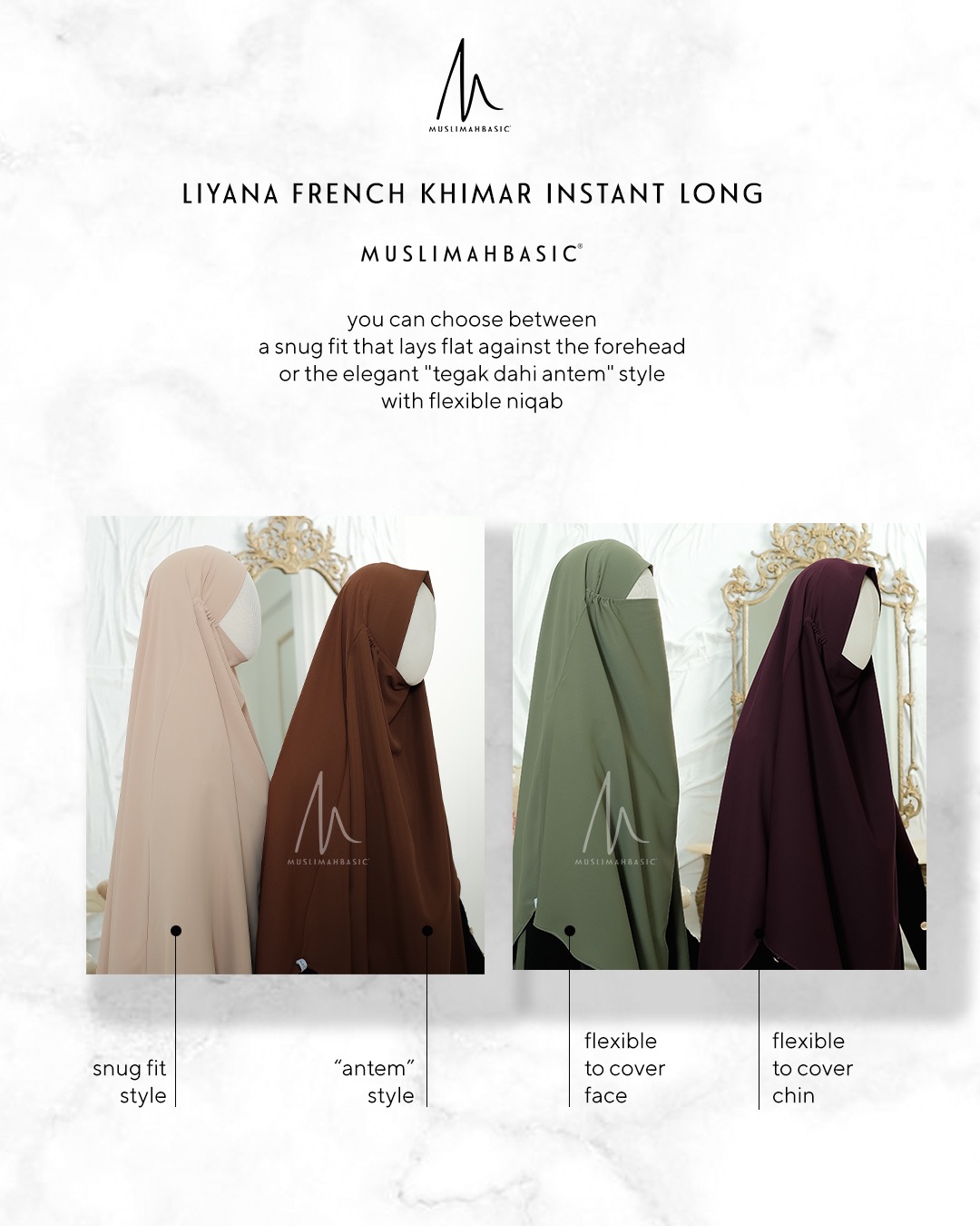 Liyana French Khimar Instant Long