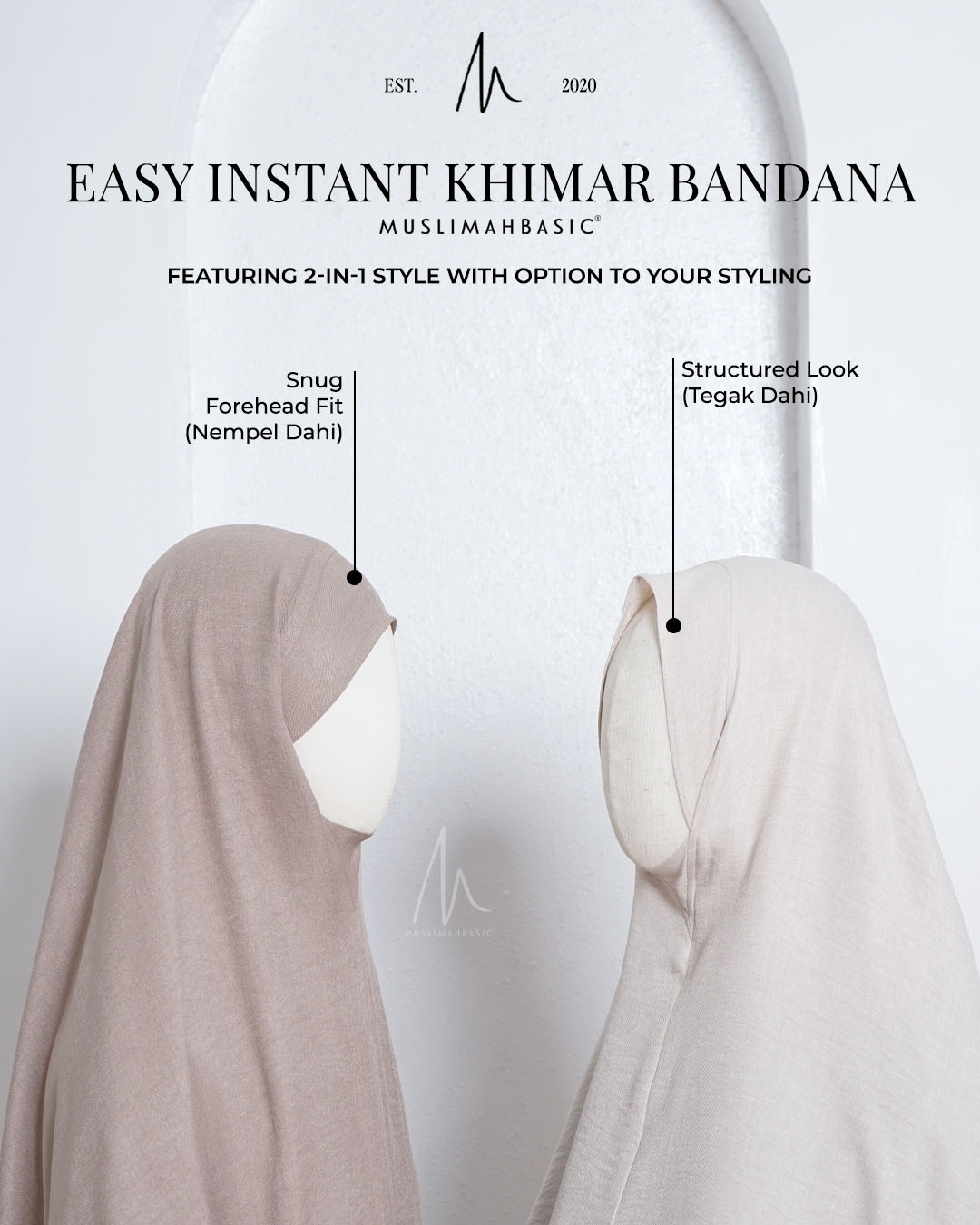 EASY INSTANT KHIMAR BANDANA