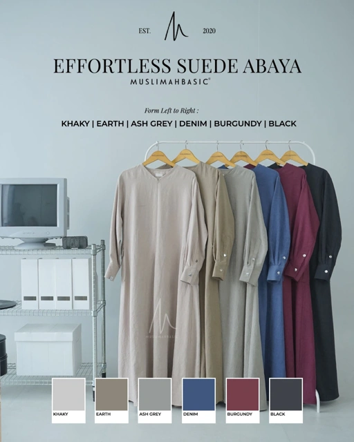 Image of EFFORTLESS SUEDE ABAYA