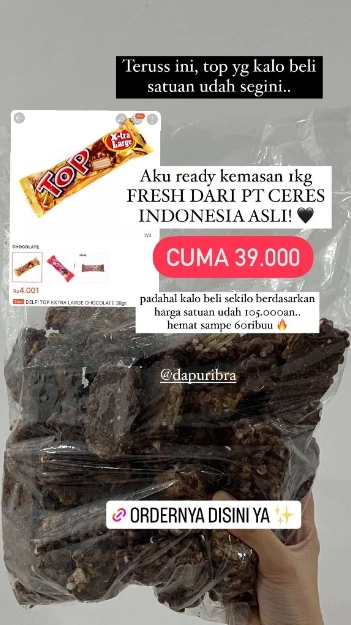 Image of TOP Chocolate 1Kg asli PT. Ceres