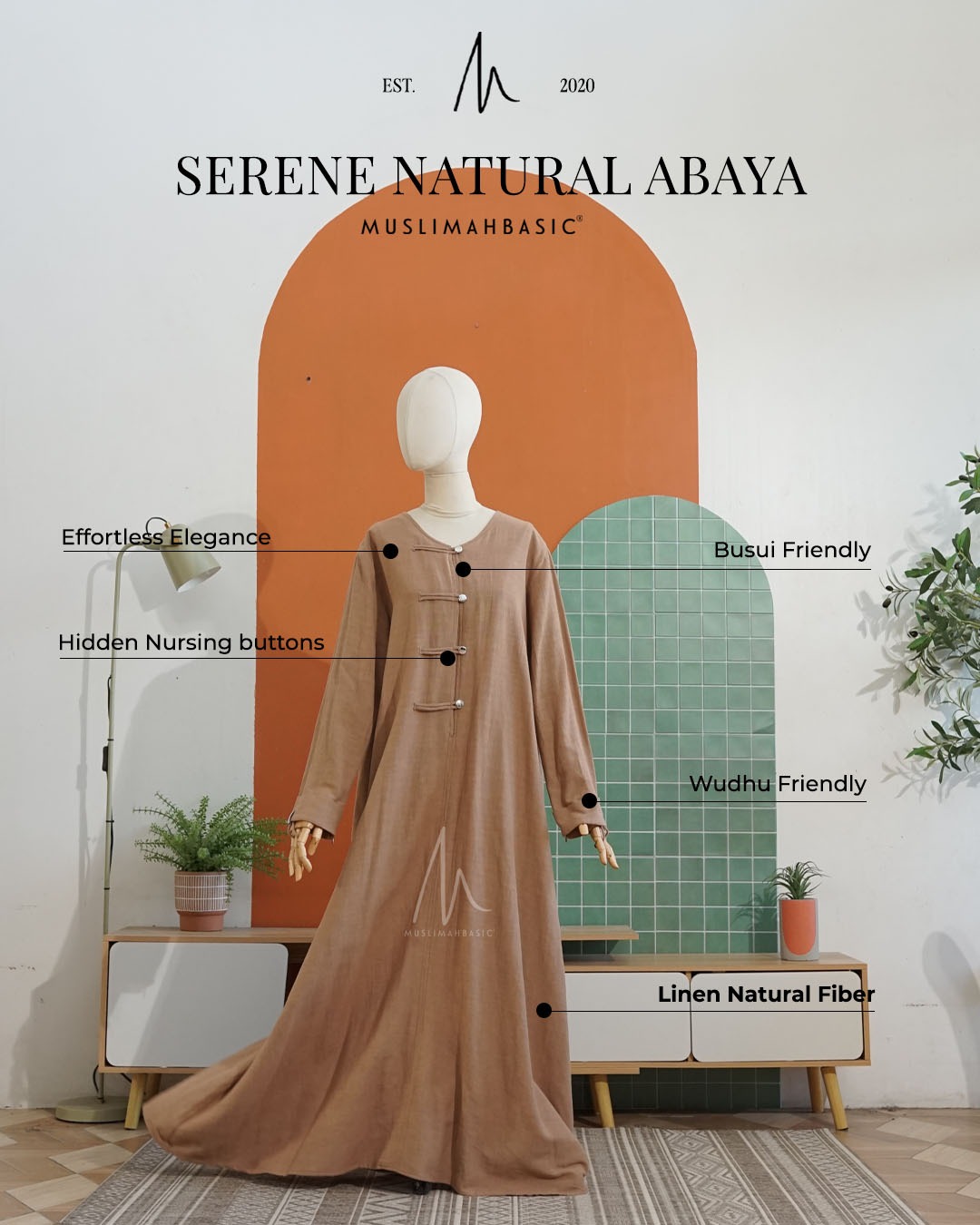 Serene Natural Abaya 2