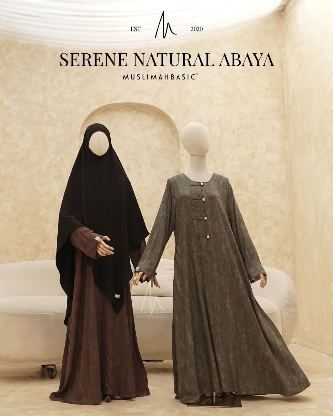 Serene Natural Abaya V3