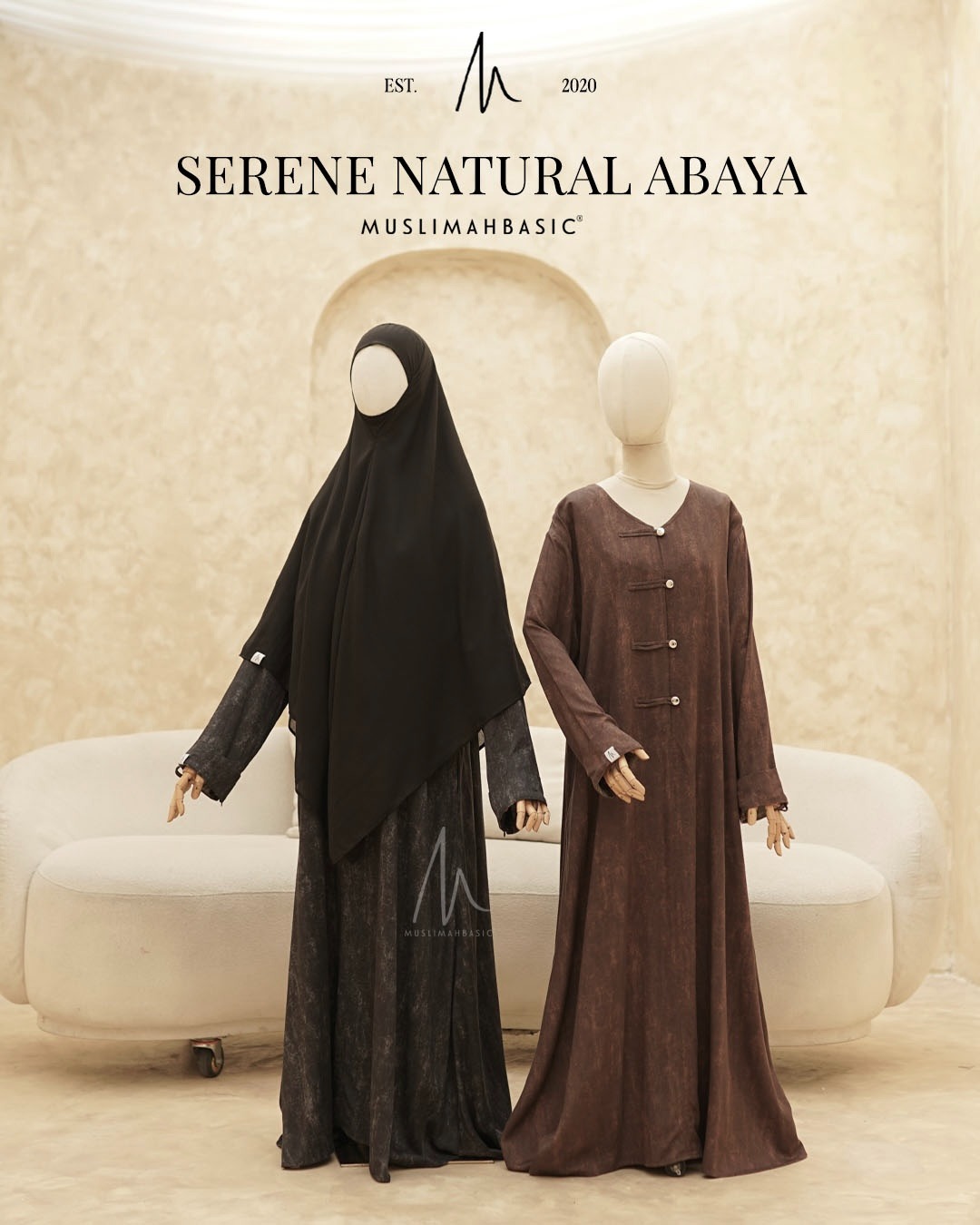 Serene Natural Abaya V3