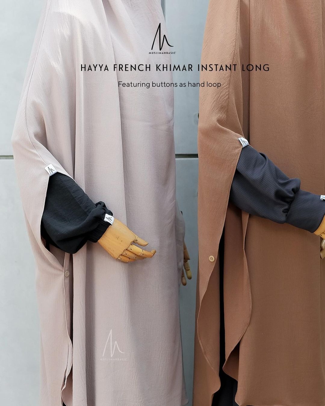 Defect Sale - French Khimar Instant Long Hayya Crinkle