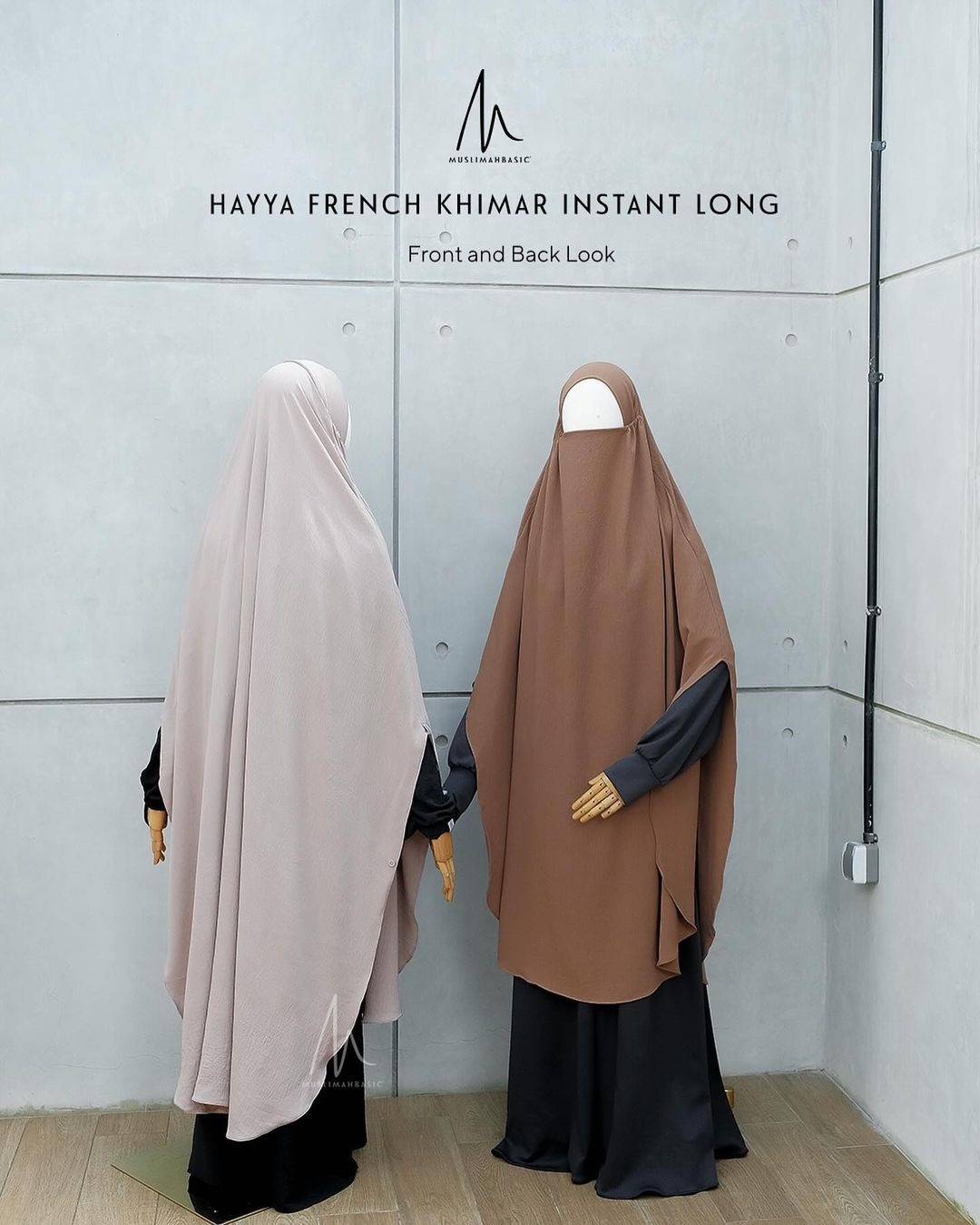 Defect Sale - French Khimar Instant Long Hayya Crinkle