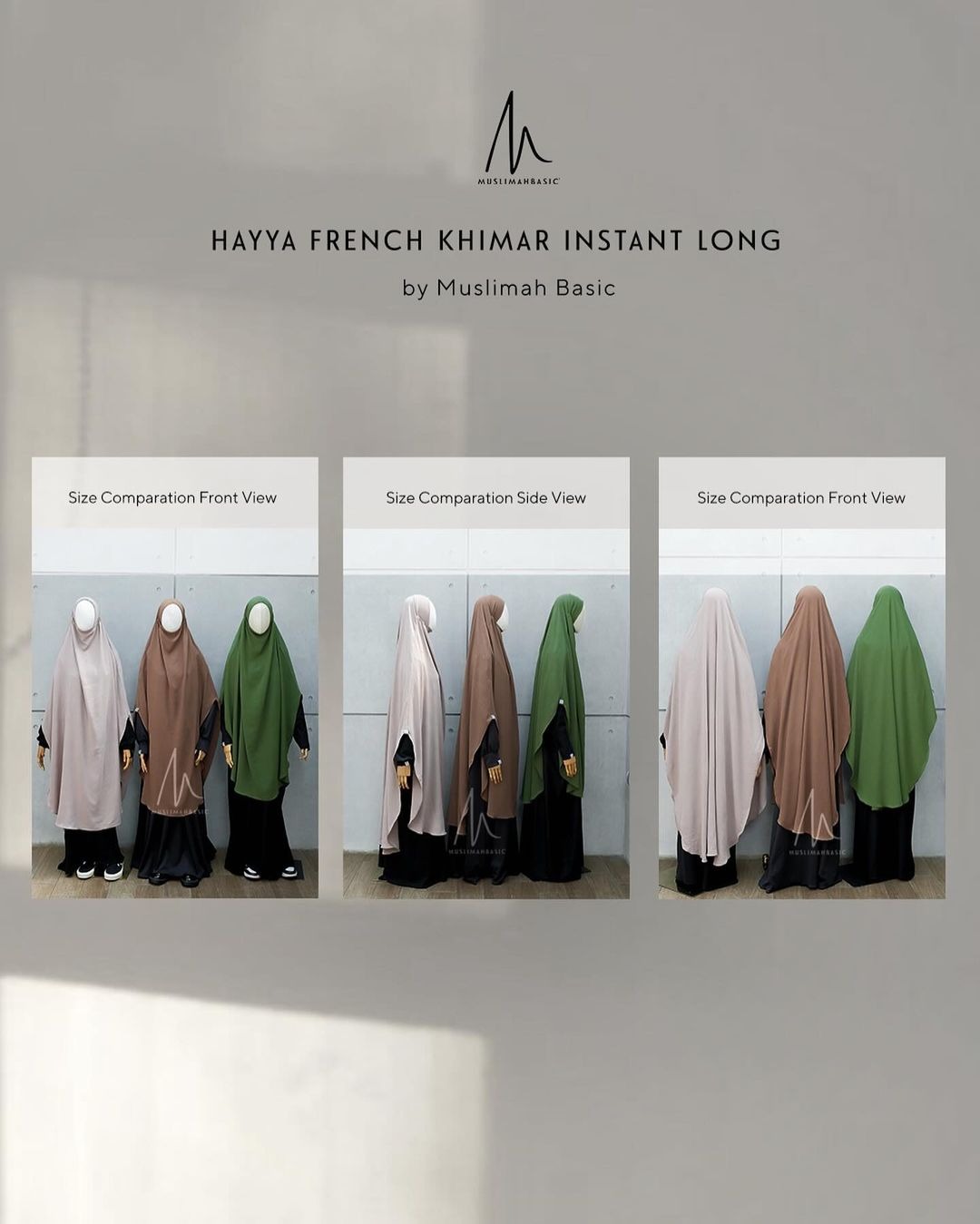 Defect Sale - French Khimar Instant Long Hayya Crinkle