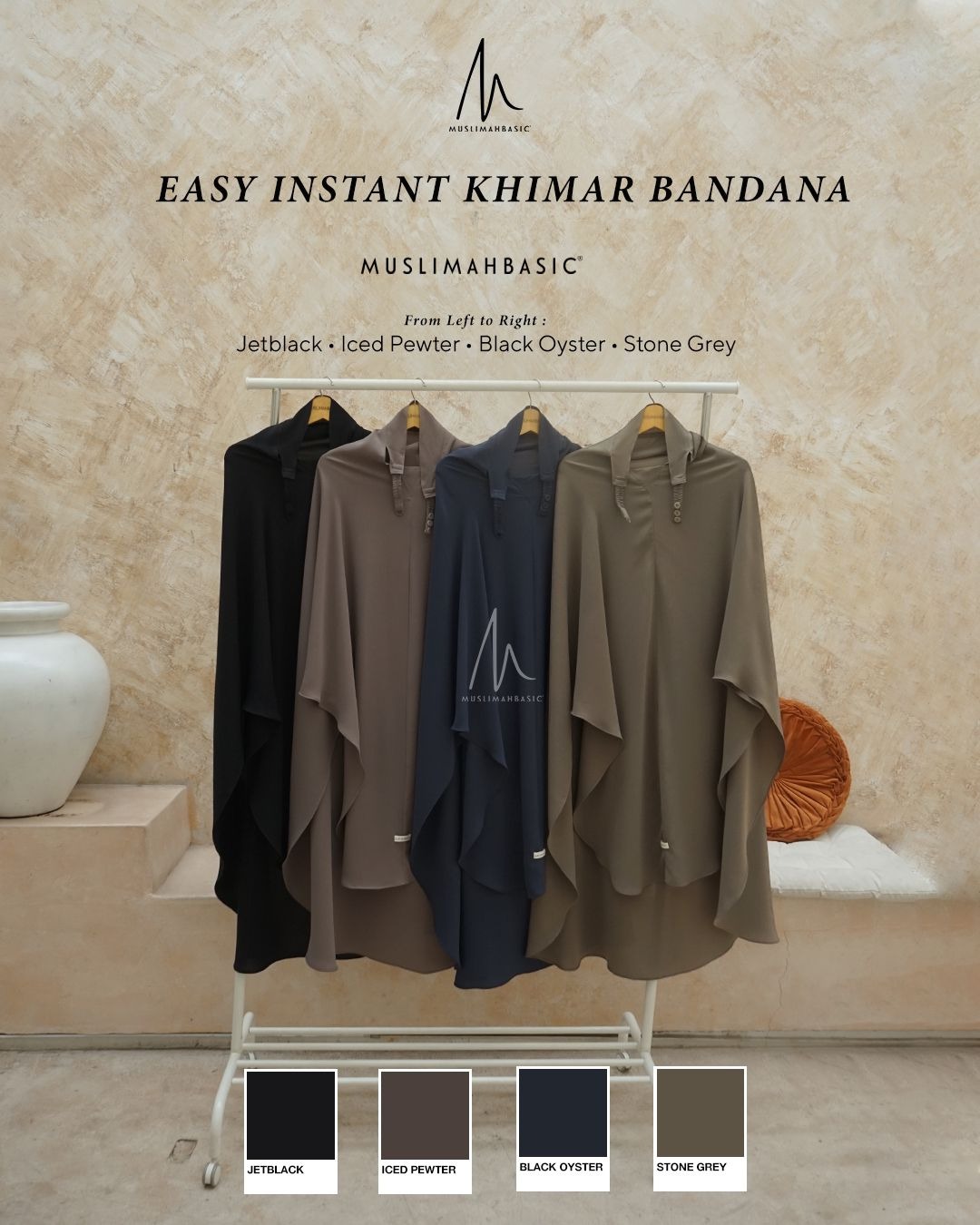 PO- EASY INSTANT KHIMAR BANDANA ANTI UV