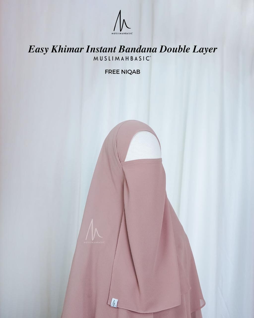 EASY INSTANT KHIMAR BANDANA DOUBLE LAYER V SERIES