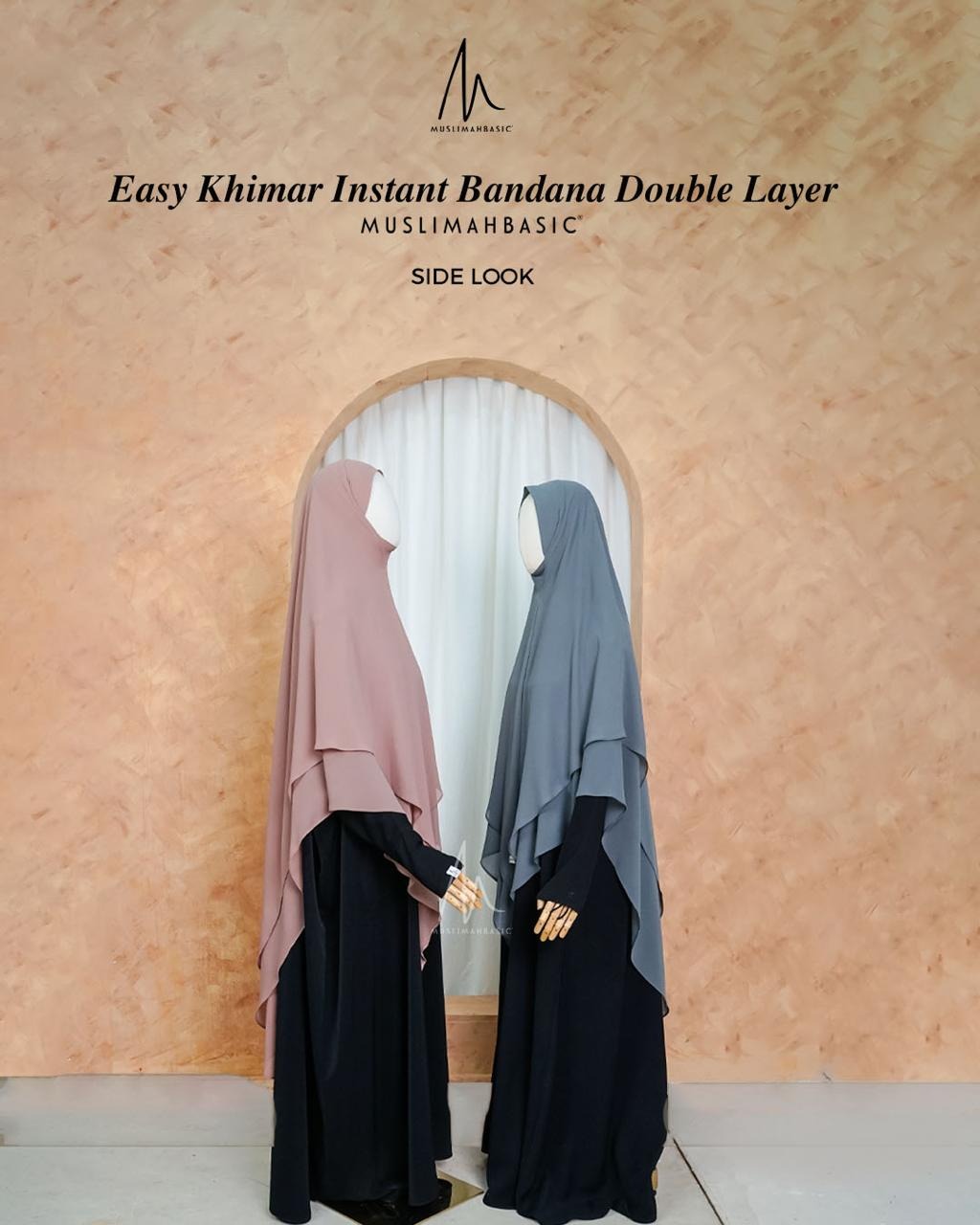 EASY INSTANT KHIMAR BANDANA DOUBLE LAYER V SERIES