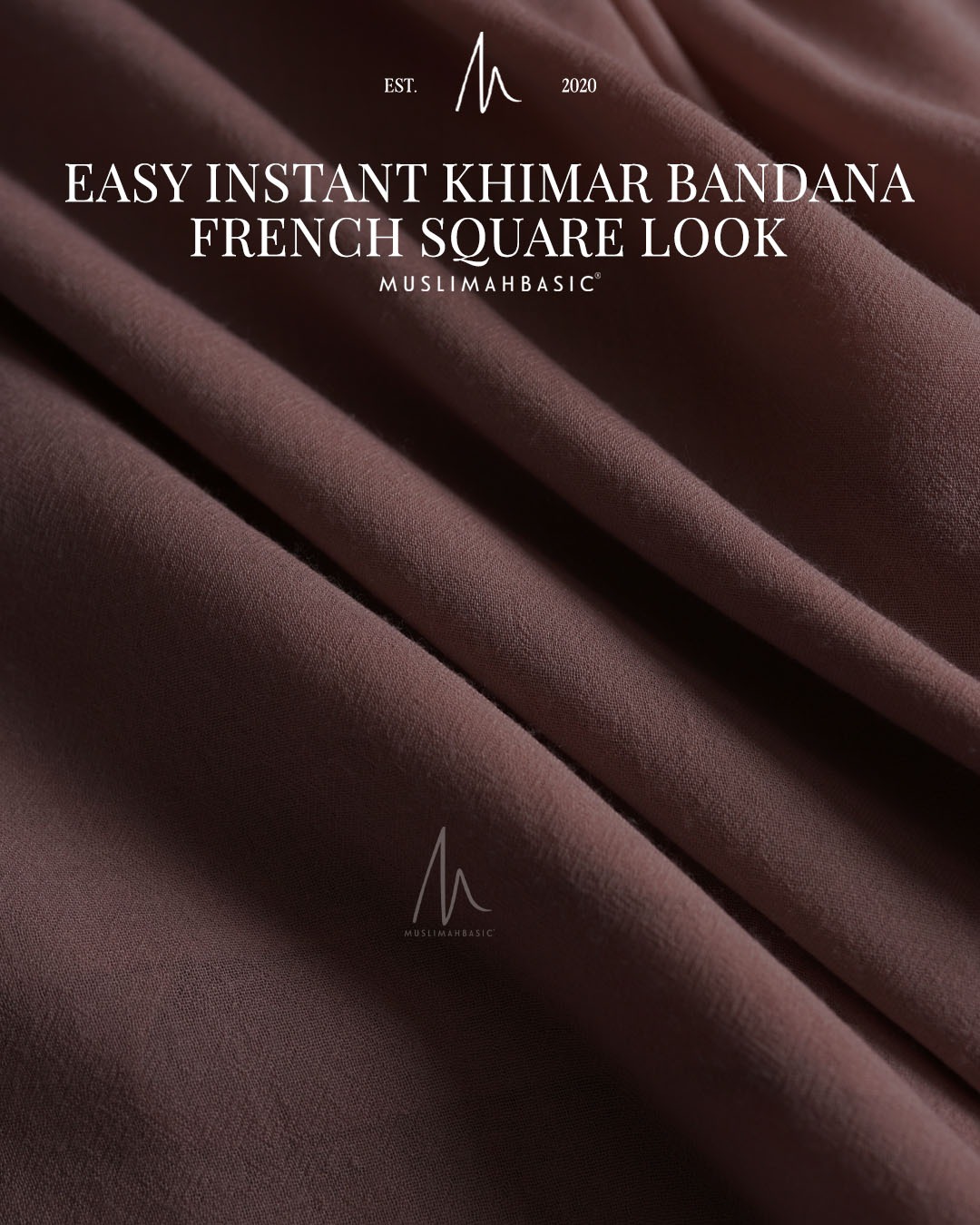 Easy Instant Khimar Bandana French Square Look