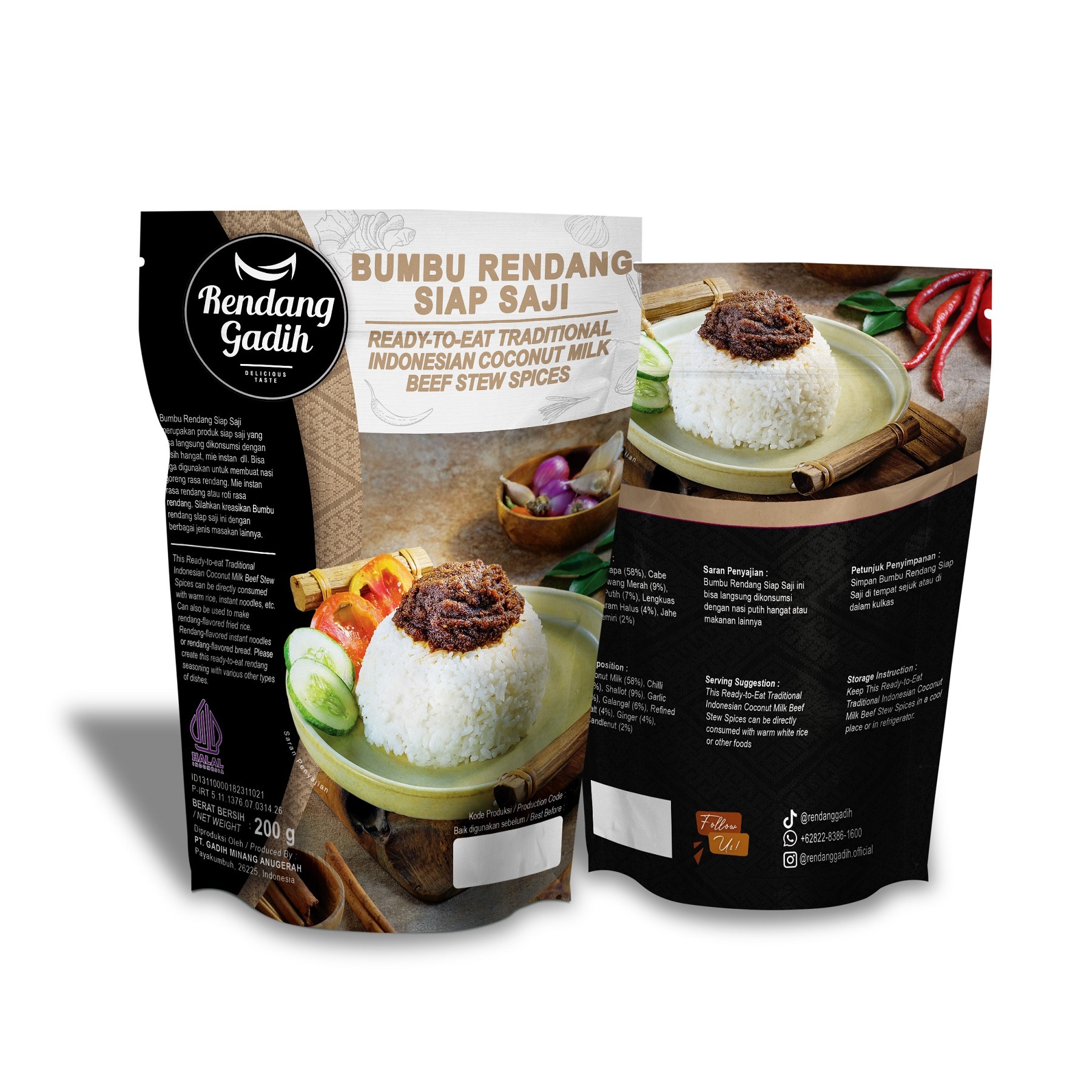 Bumbu Rendang Siap Saji (250 gram)