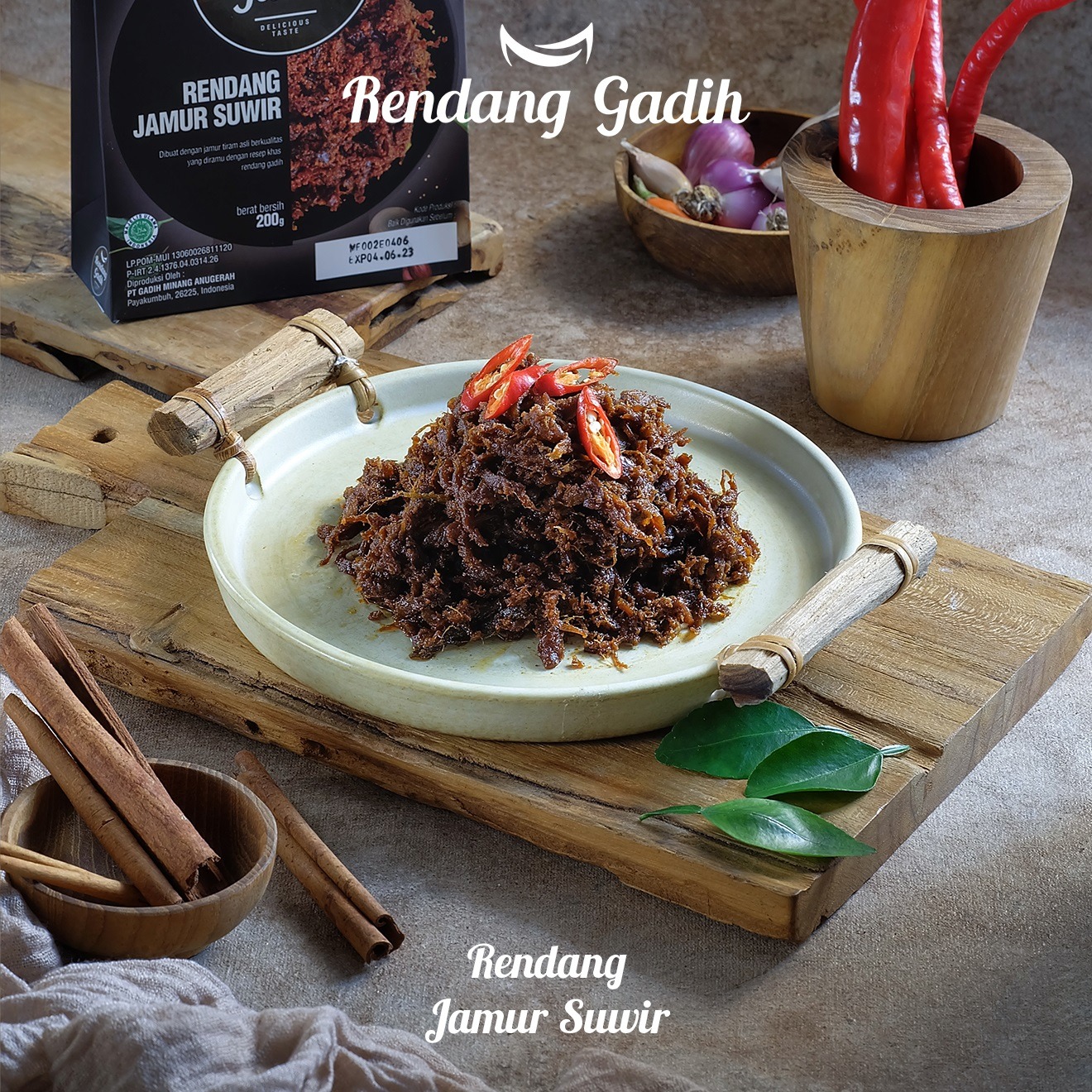 Rendang Jamur Suwir (200 gram)