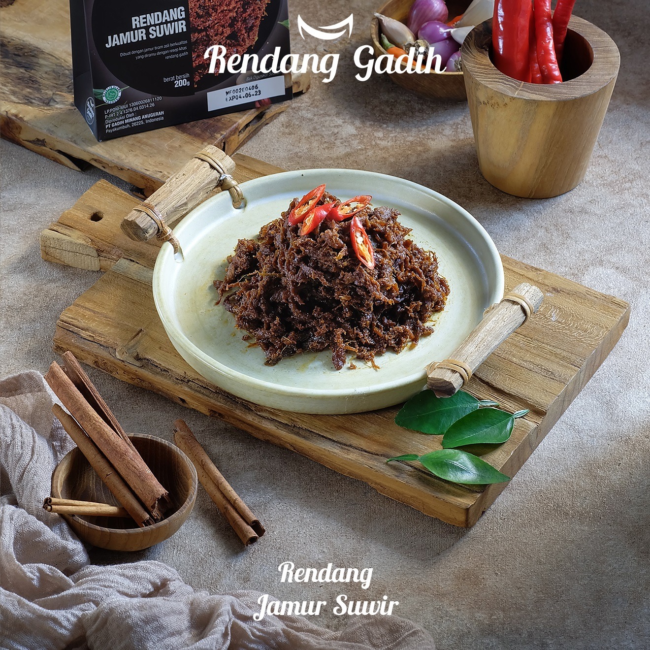 Rendang Jamur Suwir (200 gram)
