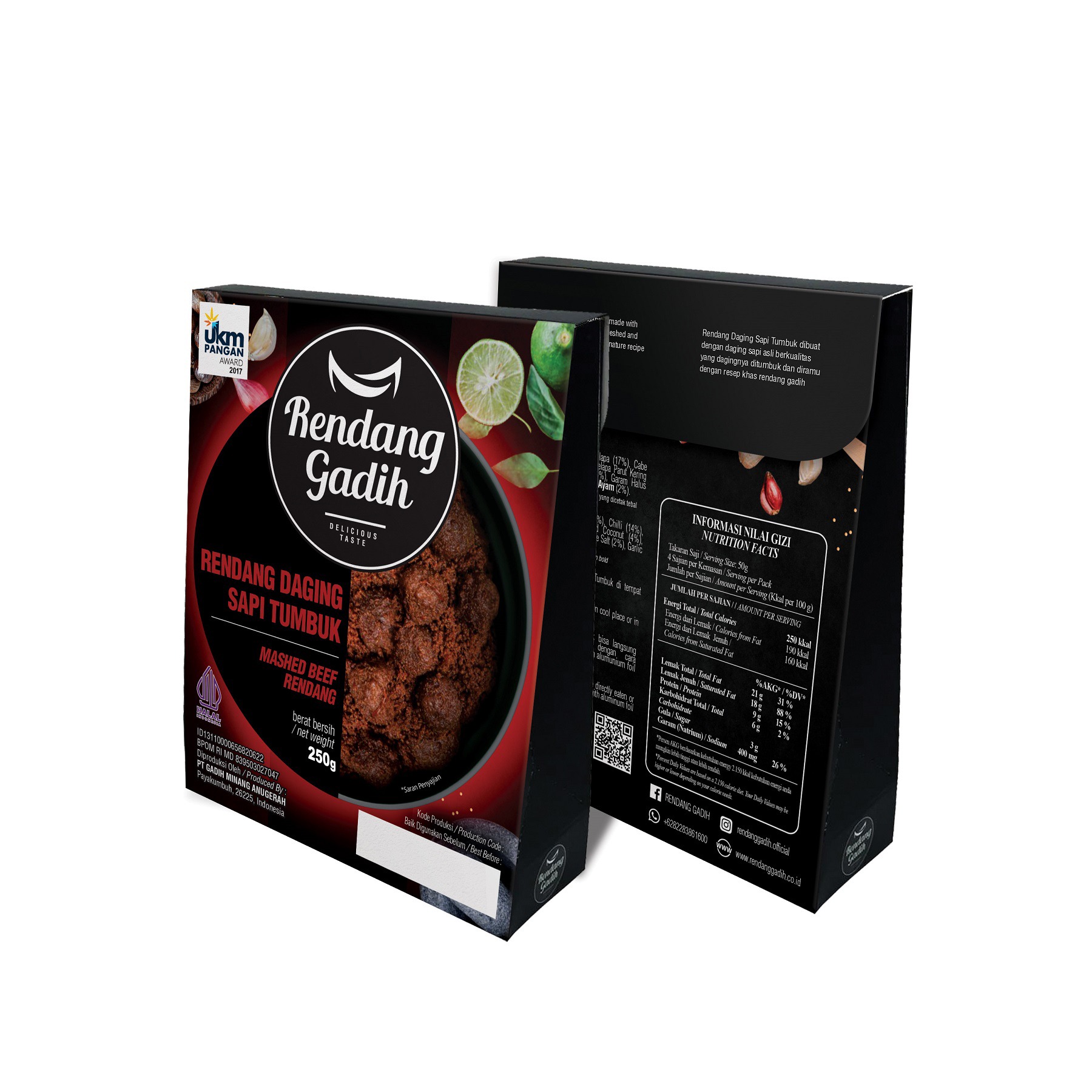 Rendang Daging Sapi Tumbuk (250g)