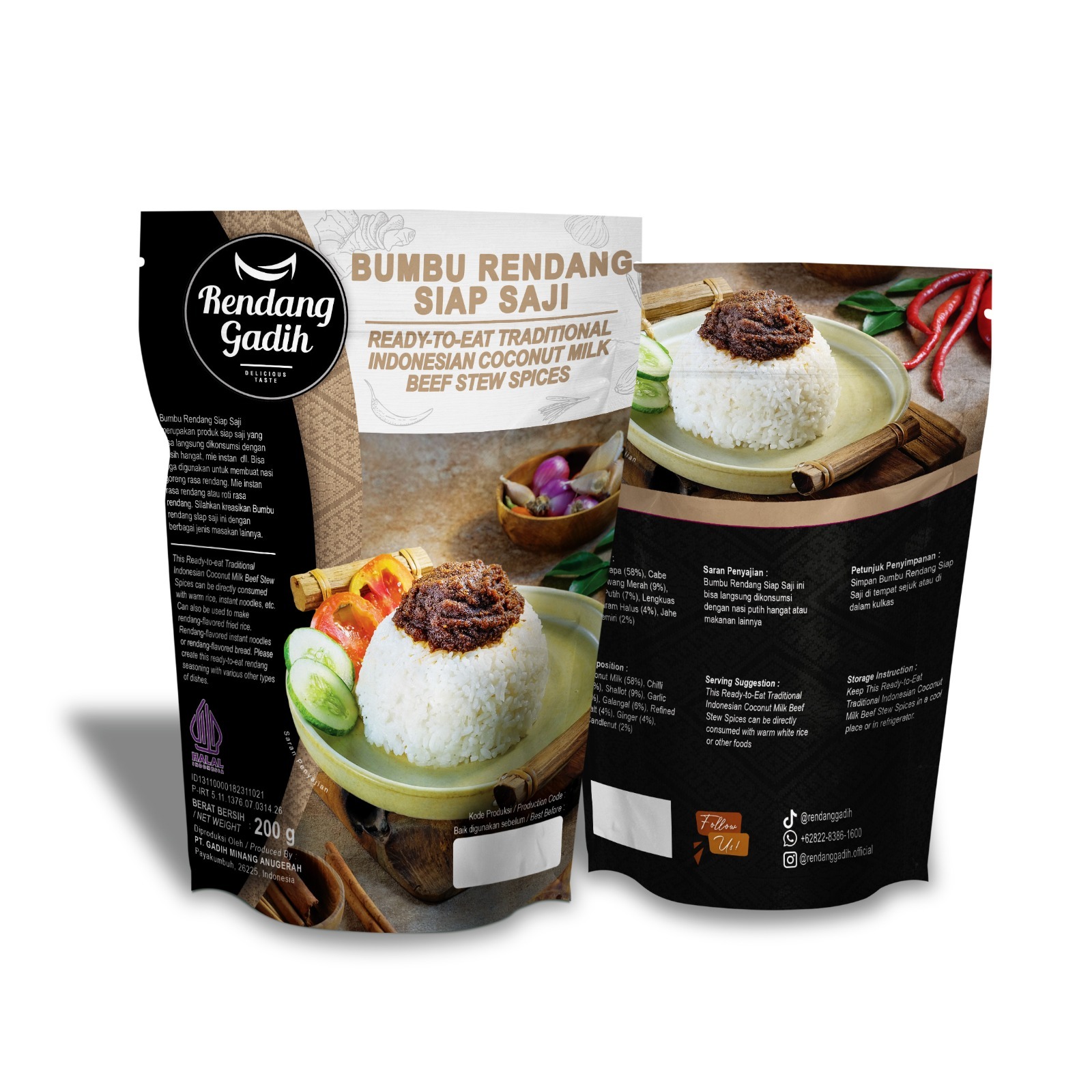 Bumbu Rendang Siap Saji (250 gram) - MP