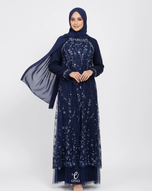 Image of Raglia Dress Navy | EIWA