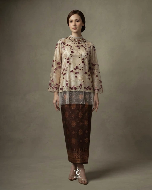 Sirena top creamy maroon |EIWA