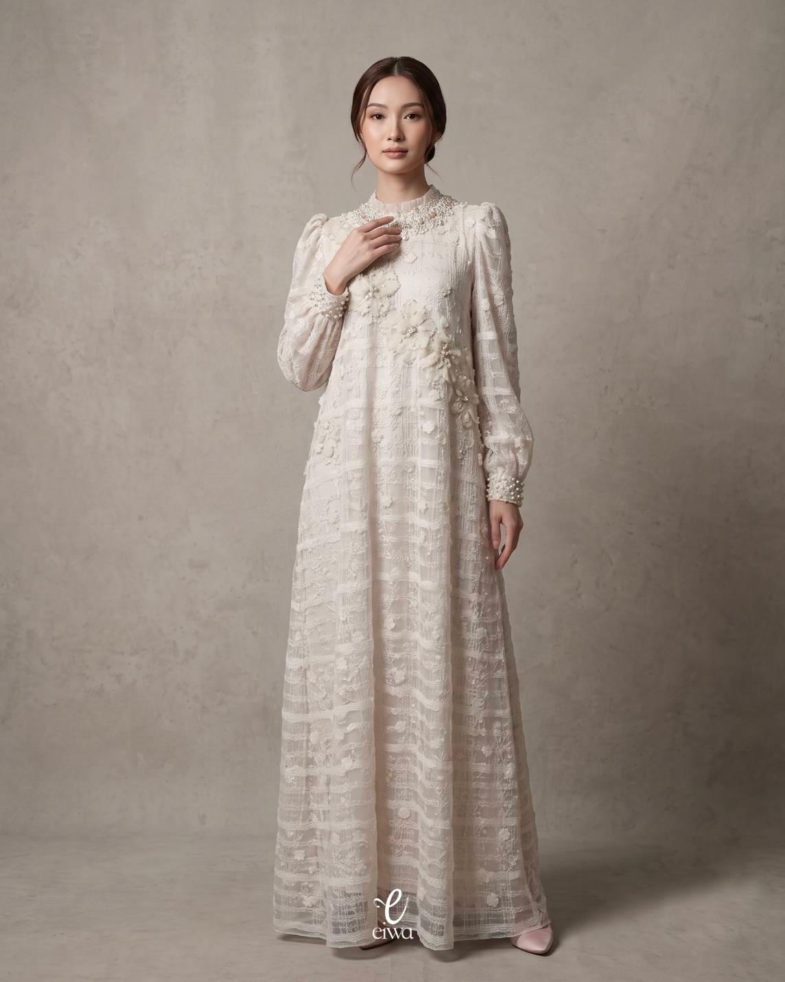 Dayna dress broken white |EIWA