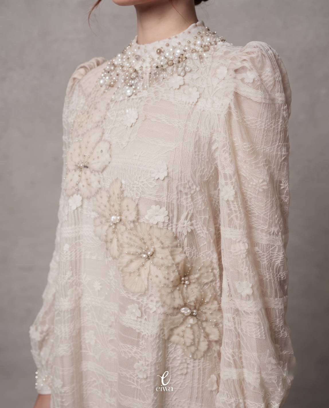 Dayna dress broken white |EIWA