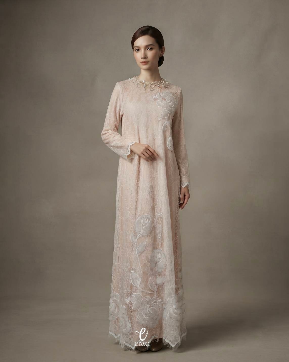 Suana dress white cream |EIWA