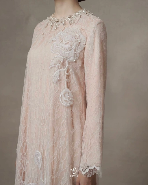 Suana dress white cream |EIWA