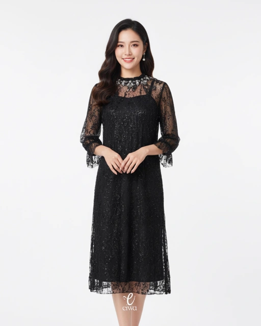 Alisya Tunik Black | EIWA    