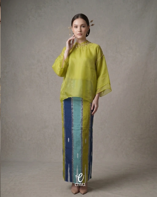 Image of Verna Bodo Top Olive Lime | EIWA