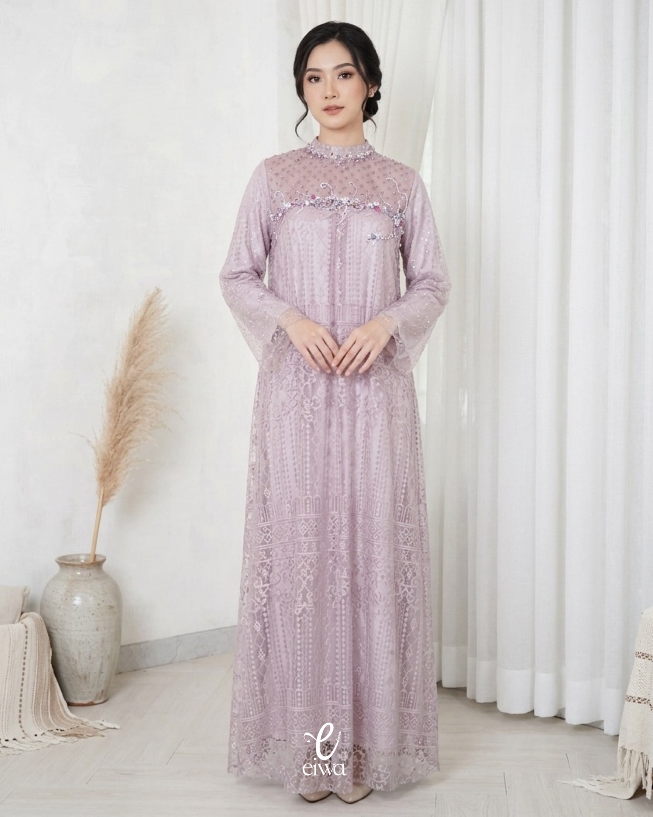 Riyanti Dress Purple | EIWA