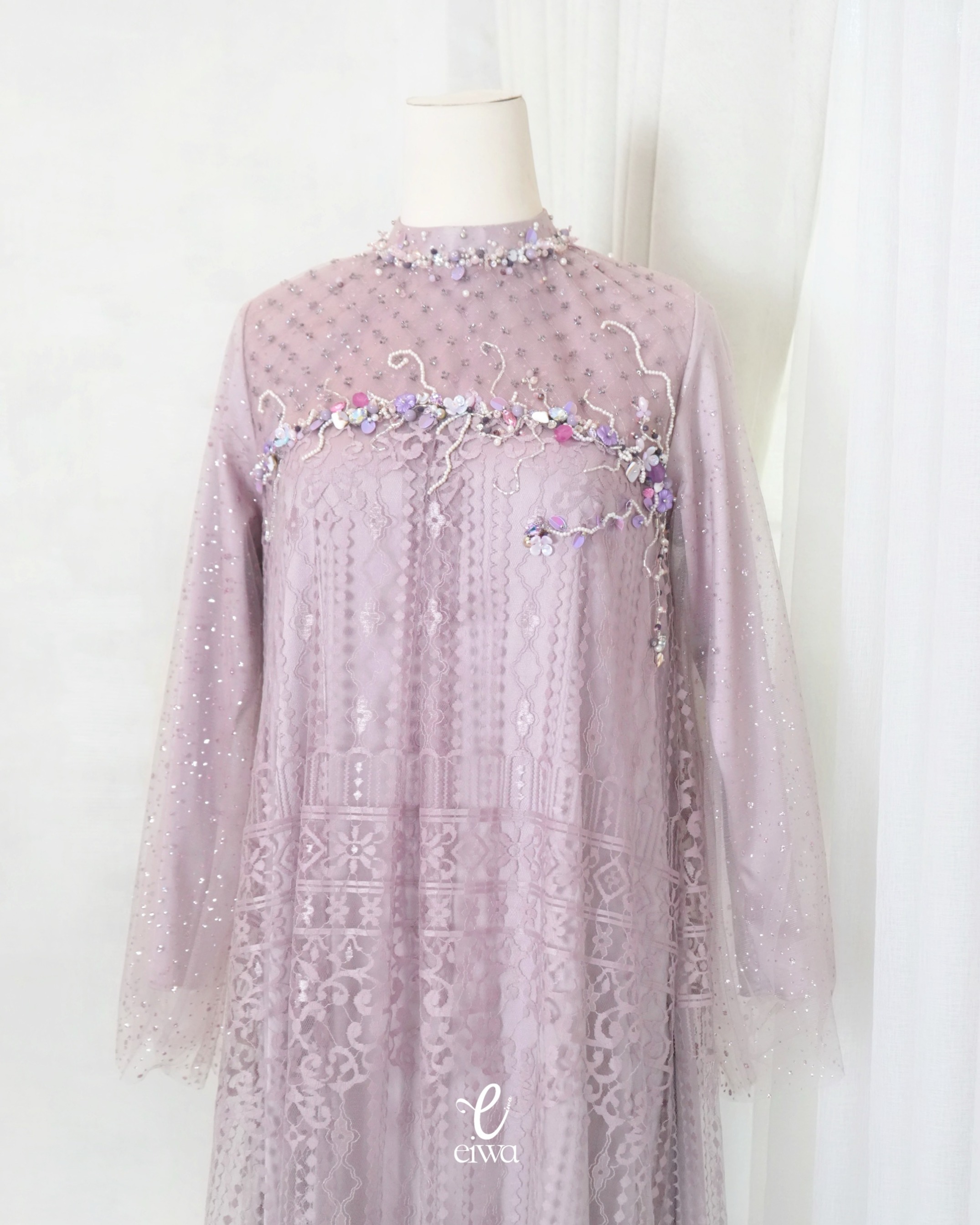 Riyanti Dress Purple | EIWA