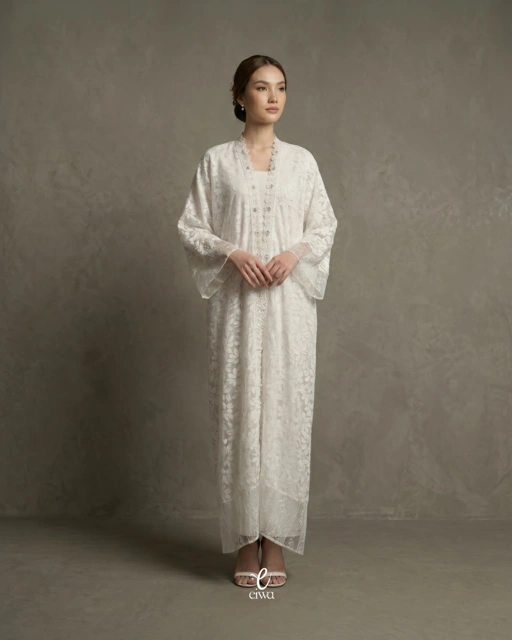 Triflor Outer Dress White | EIWA