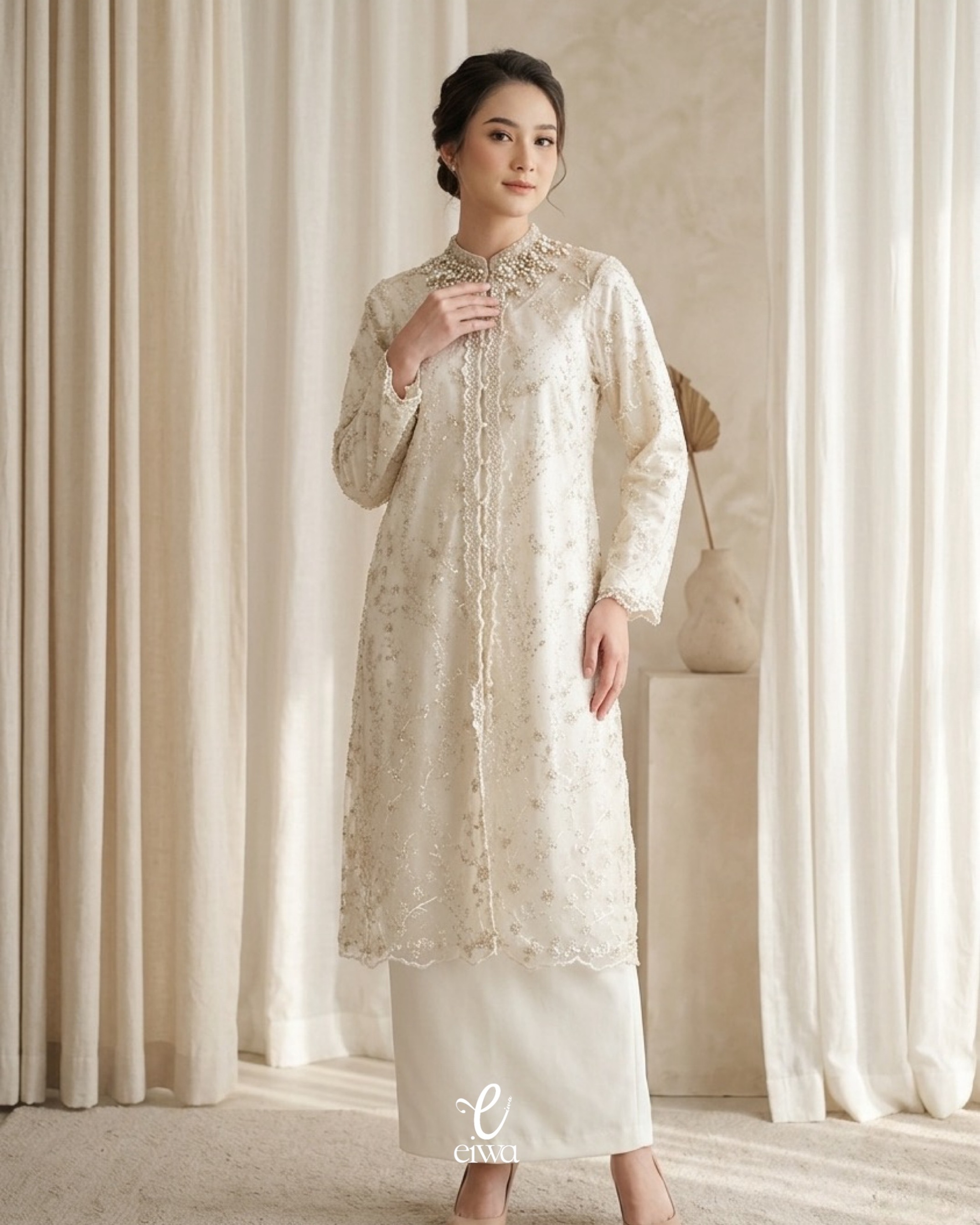Avana Outer Tunik Offwhite | EIWA