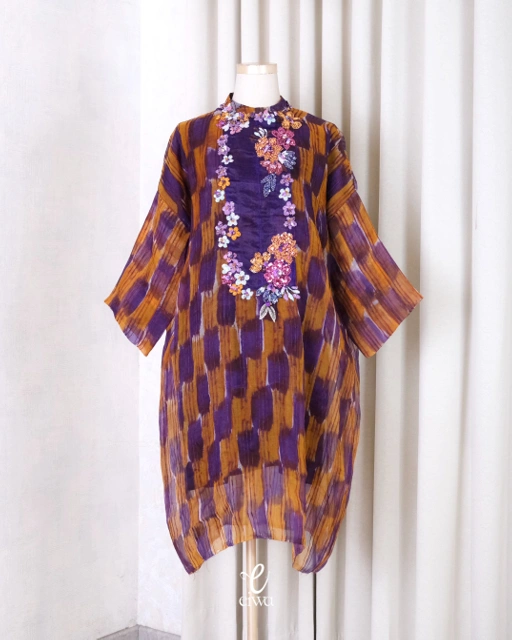 Image of Aqeera Bodo Top Orange Plum|EIWA    