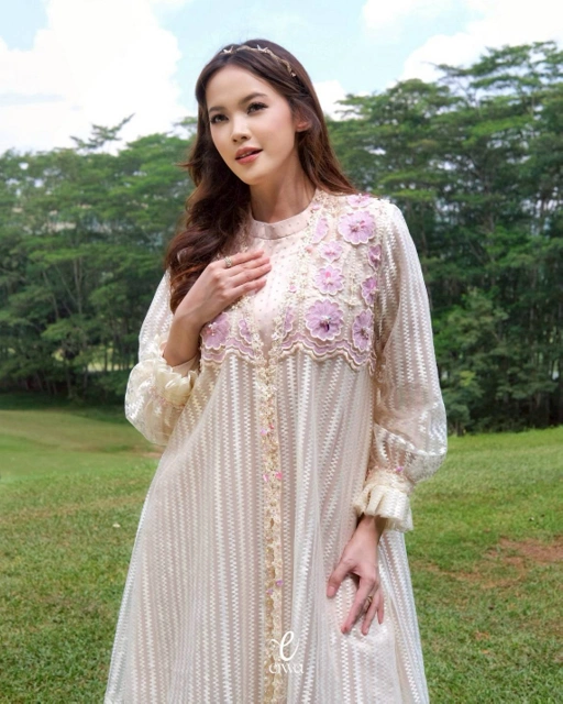 Image of Outer Tunik Nisfah Creamy Pink| EIWA